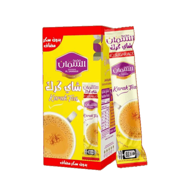 شاي كرك السمان بالهيل والزعفران بدون سكر