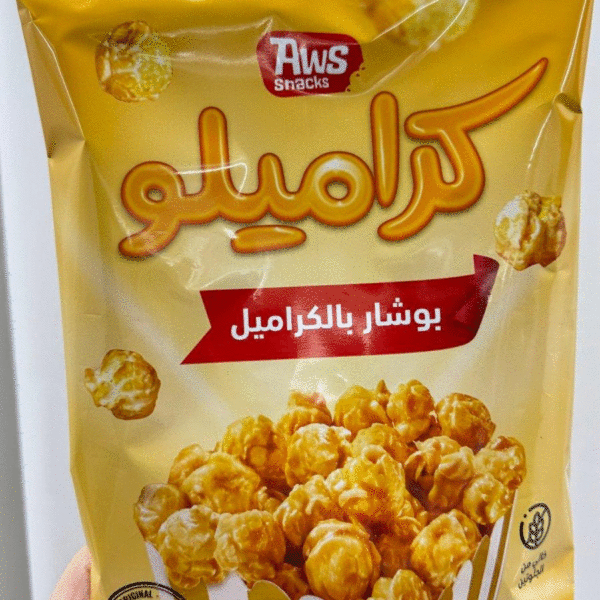 بوب كورن بالكراميل بدون جلوتين 100غم